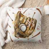 カスタマイズ野球番号 クッション (ブランケット)