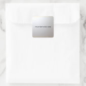 カスタマイズ金ゴールドシルバーテキストをここに追加 スクエアシール (バッグ)