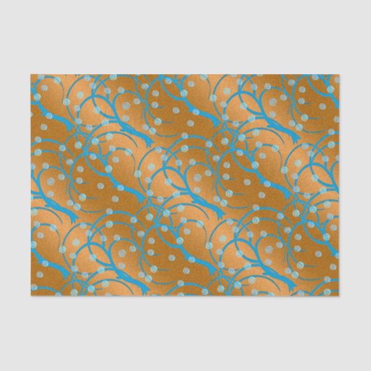 カスタマイズ金ゴールドジャスミンフラッパースタイル 薄葉紙 (正面)