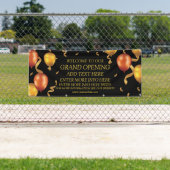 カスタマイズ金ゴールドバルーンRIBBONSグランドオープニングショップ 横断幕 (インサイチュ)