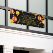 カスタマイズ金ゴールドバルーンRIBBONSグランドオープニングショップ 横断幕 (ビルの外側)