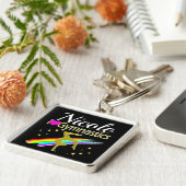 カスタマイズ金ゴールド体操ラブデザイン キーホルダー (側面)