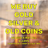 カスタマイズ金ゴールド銀大切金店 ウィンドウサイン (シート2)