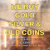 カスタマイズ金ゴールド銀大切金店 ウィンドウサイン (シート2)