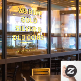 カスタマイズ金ゴールド銀大切金店 ウィンドウサイン