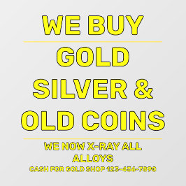 カスタマイズ金ゴールド銀大切金店 ウィンドウサイン