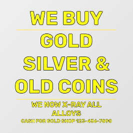 カスタマイズ金ゴールド銀大切金店 ウィンドウサイン