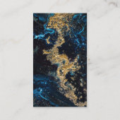 カスタマイズ金ゴールドBlue MARBLE名刺 名刺 (裏面)