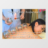 カスタマイズ鍼灸カッピング療法ビジネス4 ウィンドウサイン (シート)