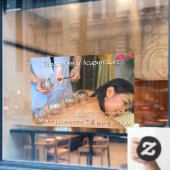 カスタマイズ鍼灸カッピング療法ビジネス4 ウィンドウサイン (カフェ窓)