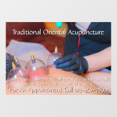 カスタマイズ鍼灸カッピング療法ビジネス6 ウィンドウサイン (シート)