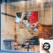 カスタマイズ鍼灸カッピング療法事業2 ウィンドウサイン (カフェ窓)