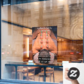 カスタマイズ鍼灸カッピング療法事業 ウィンドウサイン (カフェ窓)