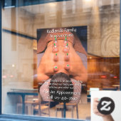 カスタマイズ鍼灸カッピング療法事業 ウィンドウサイン (カフェ窓)