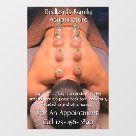 カスタマイズ鍼灸カッピング療法事業 ウィンドウサイン