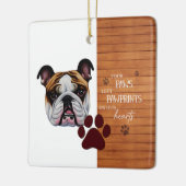 カスタマイズ離れ手がハートに印刷 セラミックオーナメント (左)