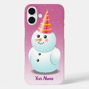 カスタマイズ雪だるまレディーマンガ iPhone 16 PLUSケース