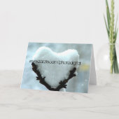 カスタマイズ雪のハート- シーズンカード (裏面)