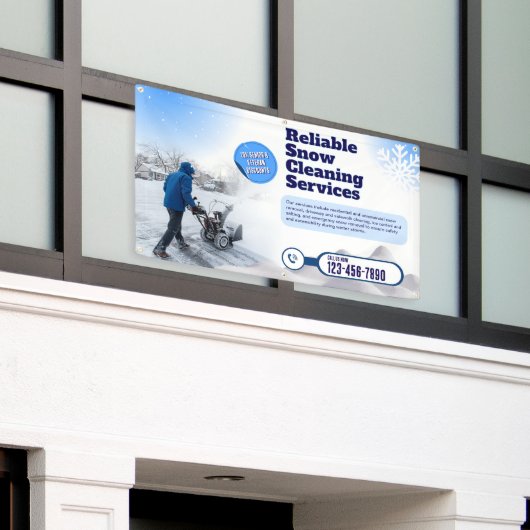 カスタマイズ雪広告除 横断幕 (ビルの外側)