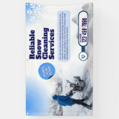 カスタマイズ雪広告除 横断幕 (縦)