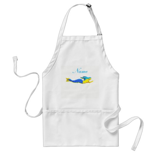 カスタマイズ青い海中の人魚 スタンダードエプロン (正面)