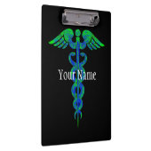 カスタマイズ青緑のケリュケイオンのナースのクリップボード クリップボード (右)