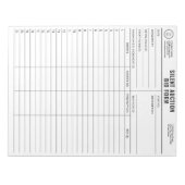 カスタマイズ静か可能なオークション入札催涙シ遠くにート ノートパッド (正面)