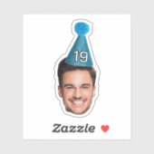 カスタマイズ顔フォトパーティーハット誕生日 シール (シート)