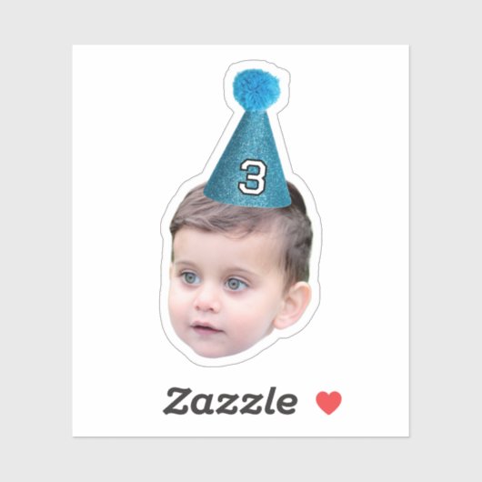 カスタマイズ顔写真の年齢パーティーマイルストーンの誕生日 シール (シート)