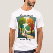 カスタマイズ風光明媚なTシャツ自転車 Tシャツ (正面)
