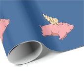 カスタマイズ飛んでいるなブタのギフトの包装紙 ラッピングペーパー (ロールコーナー)