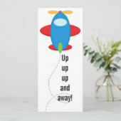 カスタマイズ飛行機の誕生日の招待状 招待状 (スタンド正面)