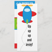 カスタマイズ飛行機の誕生日の招待状 招待状 (正面/裏面)