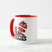 カスタマイズ食べ可能な野菜 – トマトバージョン マグカップ (正面左)