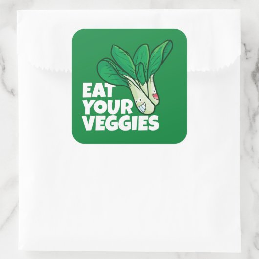 カスタマイズ食べ可能な野菜 – Lettce スクエアシール (バッグ)