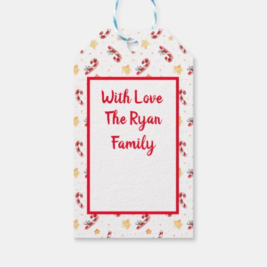 カスタマイズ飴包まれた ギフトタグ (裏面)