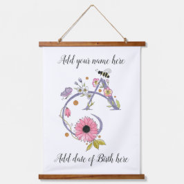 カスタマイズ飾可能な文字A 吊り下げ型タペストリー