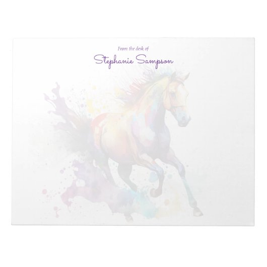 カスタマイズ馬好き ノートパッド (正面)