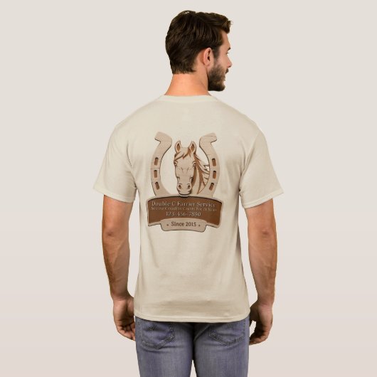 カスタマイズ馬蹄鉄職人サービスプロモーション Tシャツ (裏面フル)