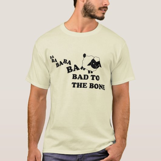 カスタマイズ骨のヒツジへの悪い状態- Tシャツ (正面)