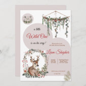 カスタマイズ魅力的可能なウッドランドベビーシャワー 招待状 (正面/裏面)