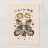 カスタマイズ魔法蝶あいさつカード ポストカード (正面)