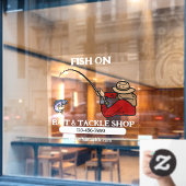 カスタマイズ魚釣り餌と仕掛け商店 ウィンドウサイン (カフェ窓)