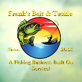 カスタマイズ魚釣り餌具店フロント ウィンドウサイン (シート3)