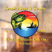 カスタマイズ魚釣り餌具店フロント ウィンドウサイン (シート2)