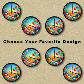 カスタマイズ鮮やか可能なサンライズバタフライ抽象芸術 ラウンド壁時計