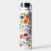 カスタマイズ鮮やか可能な新学期パターン ウォーターボトル (背面)