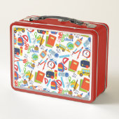 カスタマイズ鮮やか可能な新学期パターン メタルランチボックス (裏面)