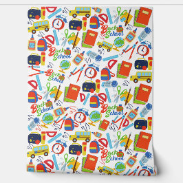 カスタマイズ鮮やか可能な新学期パターン 壁紙