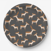 カスタマイズ鹿デザイン ペーパープレート (正面)